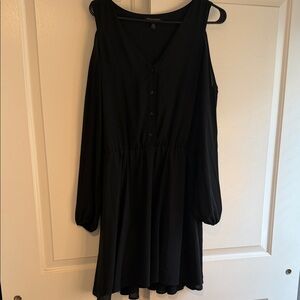 Banana Republic Black Cold Shoulder Dress